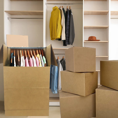 uBoxes 2 Room Wardrobe Kit 20 Moving Boxes plus Packing Supplies