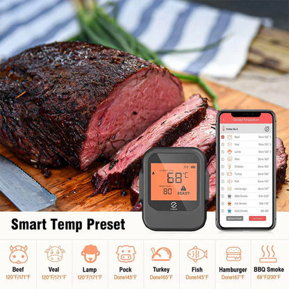 Z GRILLS Digital Wireless Meat Thermometer with 8 Probes for Smoker Grill BBQ Thermometer (Bluetooth)