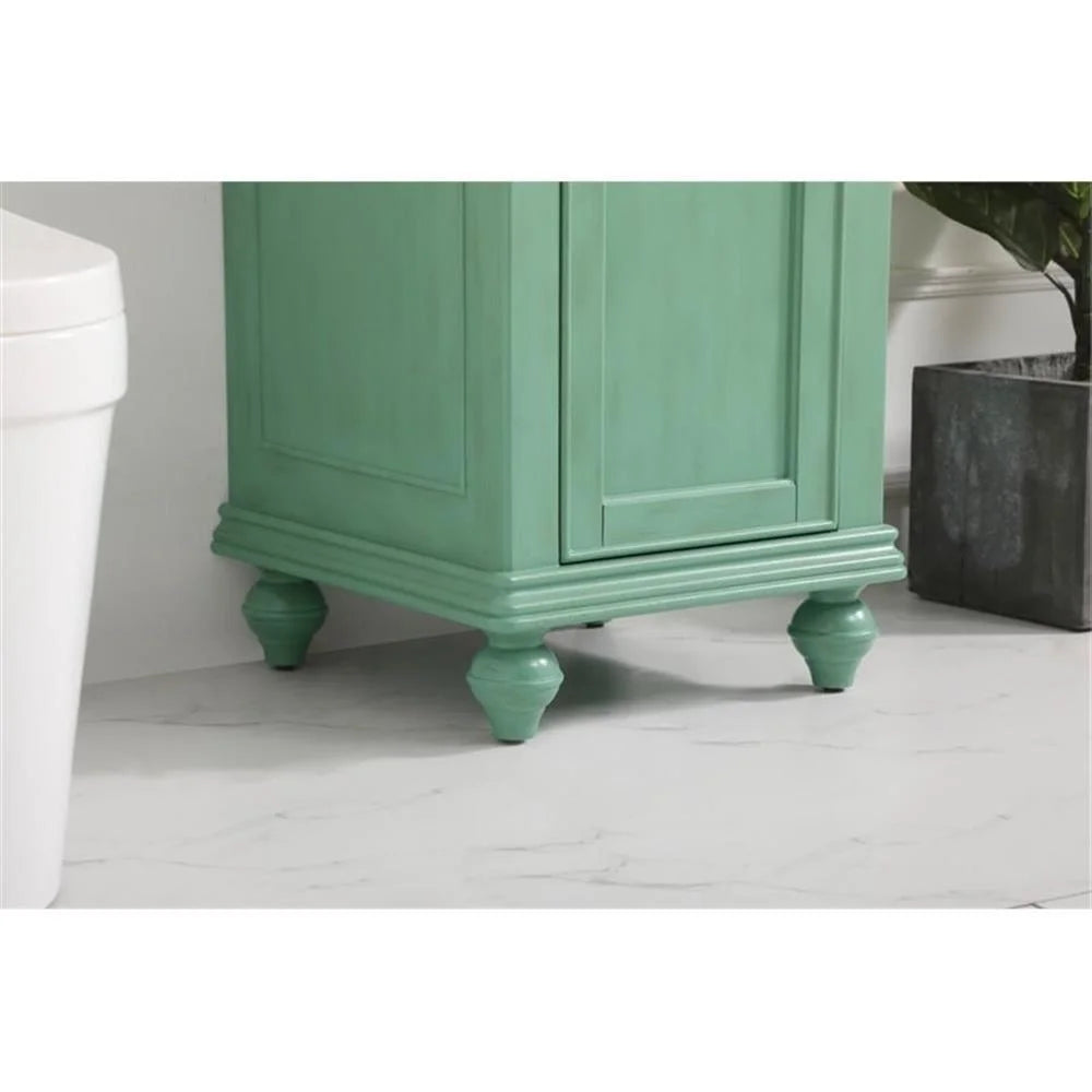 19 inch single bathroom vanity in vintage mint