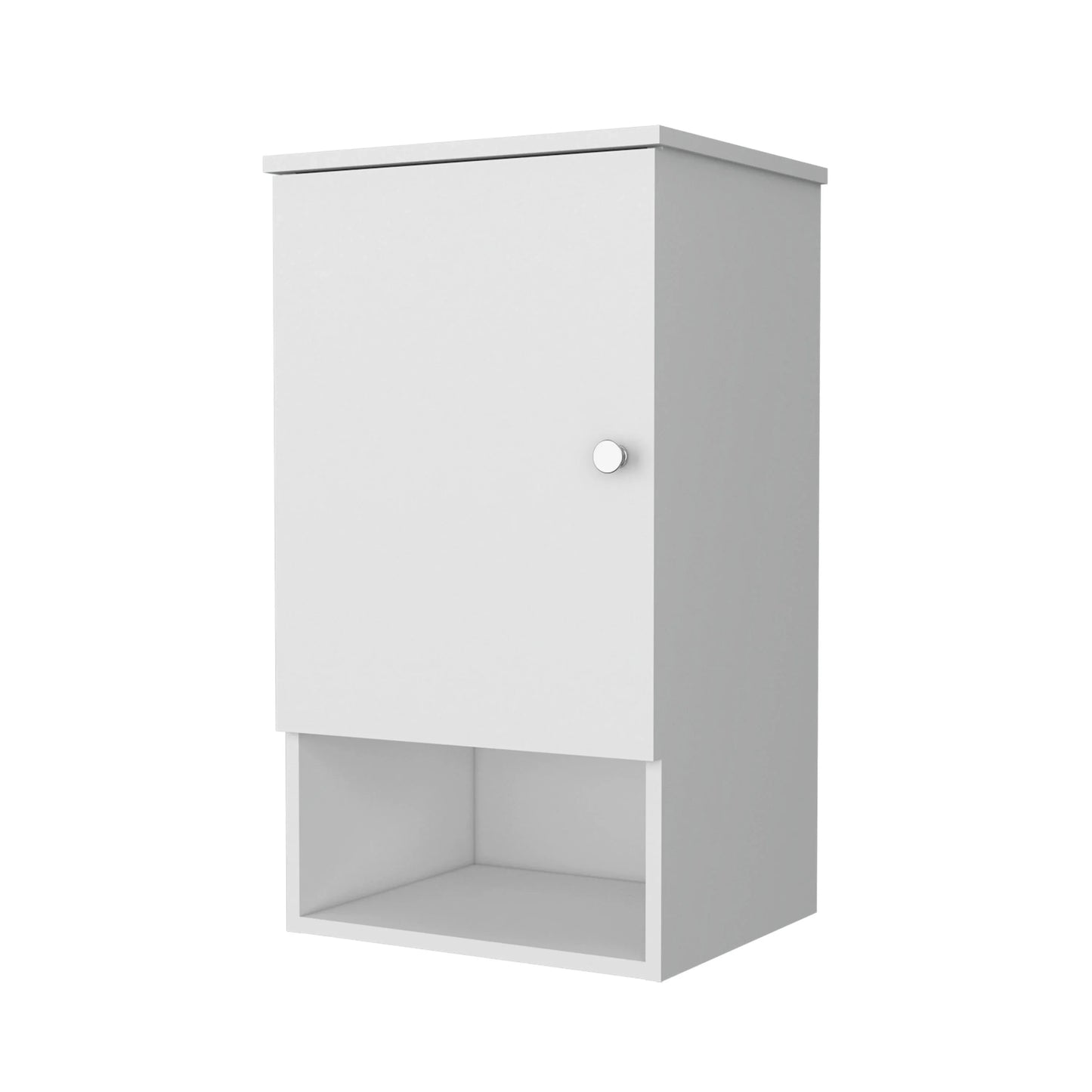 Carrizo Medicine Cabinet In Melamine with One Door,White,White Melamine Bath Faucets Bathroom Storage