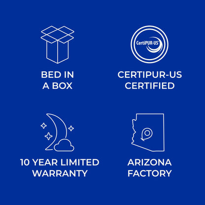 Brooklyn Bedding 10" Harper Hybrid Gel Memory Foam Mattress in a Box, Queen