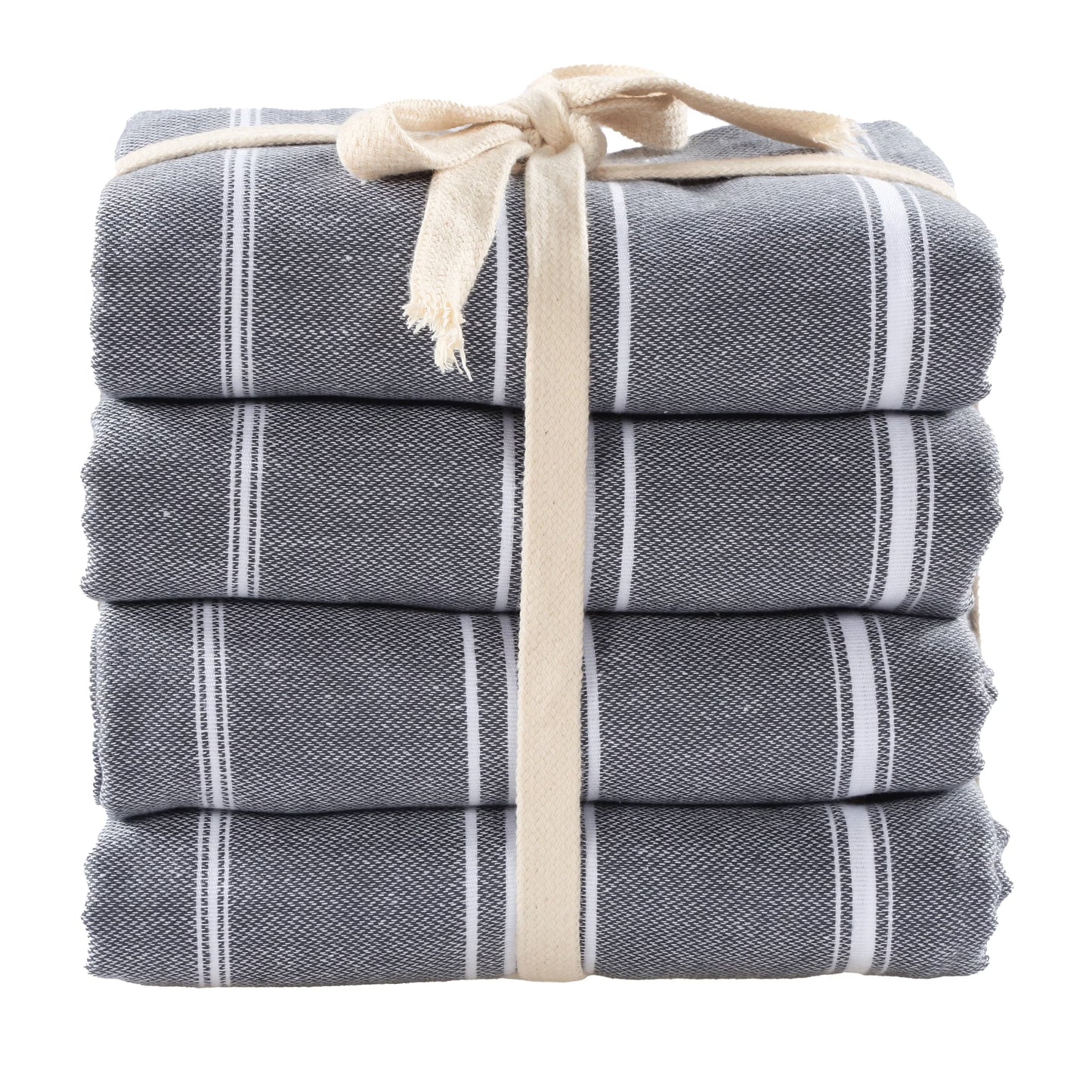 Cacala Turkish Beach Towel 100% Cotton, Set of 4, Sand-Free and Quick-Drying Perfect as an Extra Large Travel Towel, Beach Accessory, or Gift for Beach Lovers, 39° x 70°