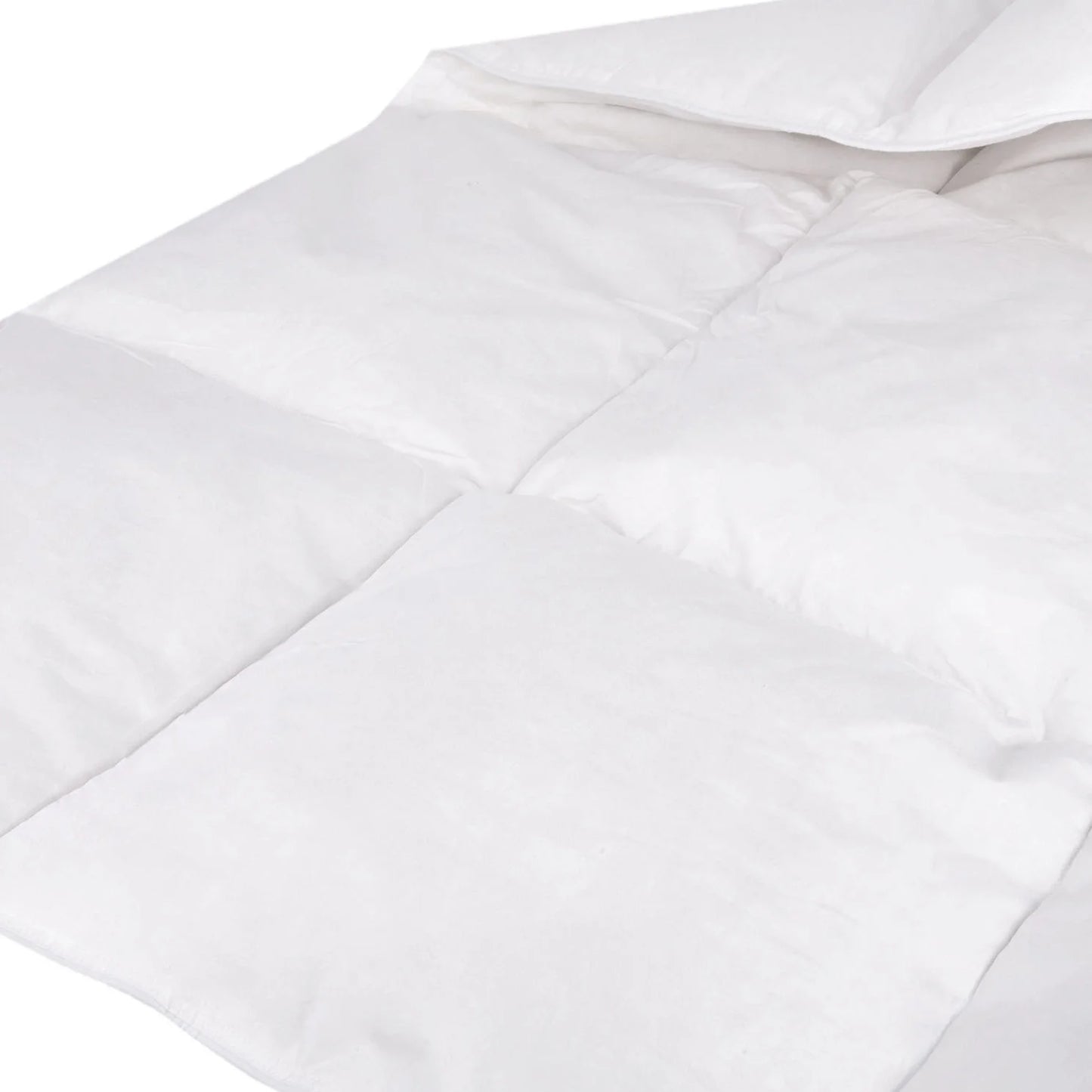 Organic Club Queen Cotton Duvet with Feather and Duck Down Filling 100% Cotton Cover Comforter All-Season Bedding Queen Size 87x87" (220x220 cm), Machine Washable, White