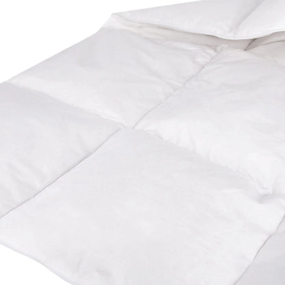 Organic Club Queen Cotton Duvet with Feather and Duck Down Filling 100% Cotton Cover Comforter All-Season Bedding Queen Size 87x87" (220x220 cm), Machine Washable, White