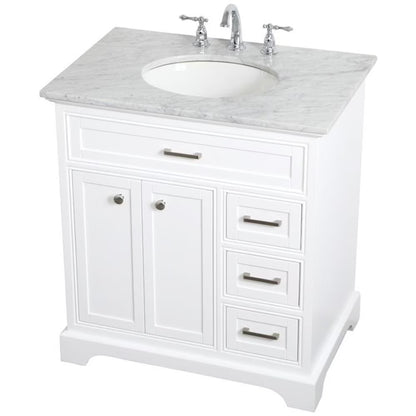 Elegant Kitchen and Bath 32 inch Single bathroom vanity in natural wood