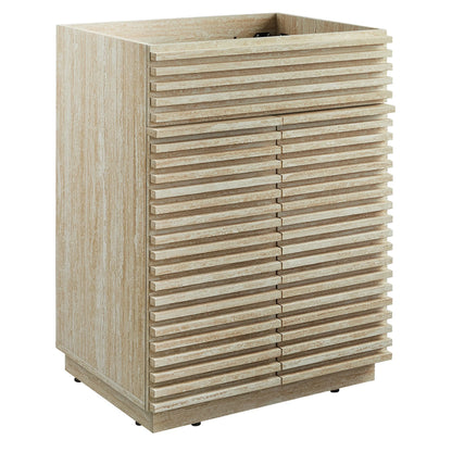 Modway Render 24" Faux Travertine Bathroom Vanity Cabinet (Sink Not Included) in Travertine