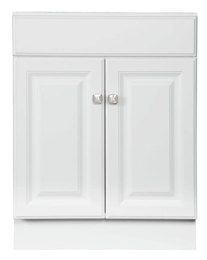 Design House Solid Wood Wyndham 24" Ready to Assemble 2-Door Bath Vanity Cabinet, White
