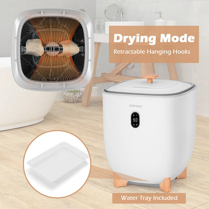 Costway 20L Upgraded Towel Warmer for Bathroom with PTC Heater & 2 Fragrant Disc Holders