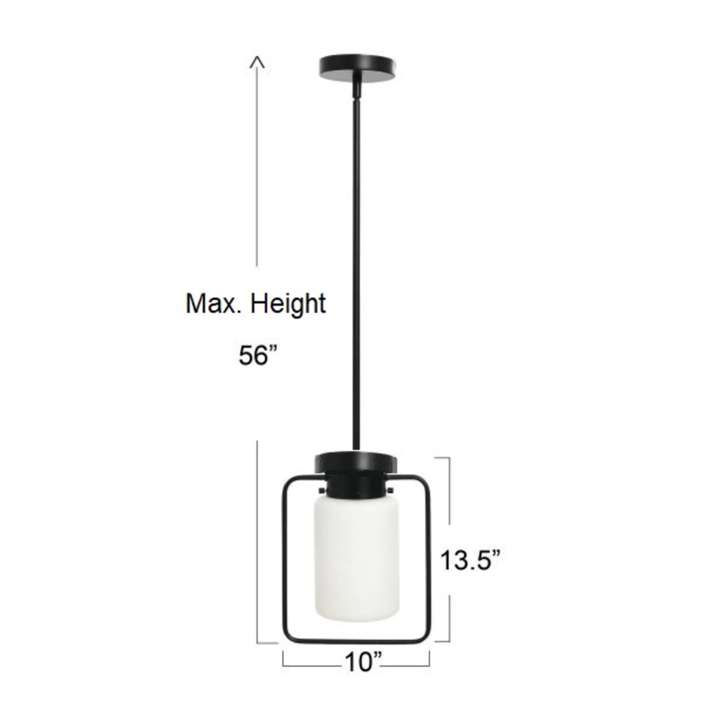 Creative Co-Op Robert Stevenson Lighting Ezra - Metal and Frosted Glass Convertible Flush Mount/Pendant Ceiling Light, Brushed Brass