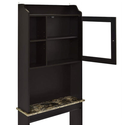 Dasyfly Freestanding Bathroom Over-The-Toilet Storage, Wood Bathroom Space Saver - Espresso