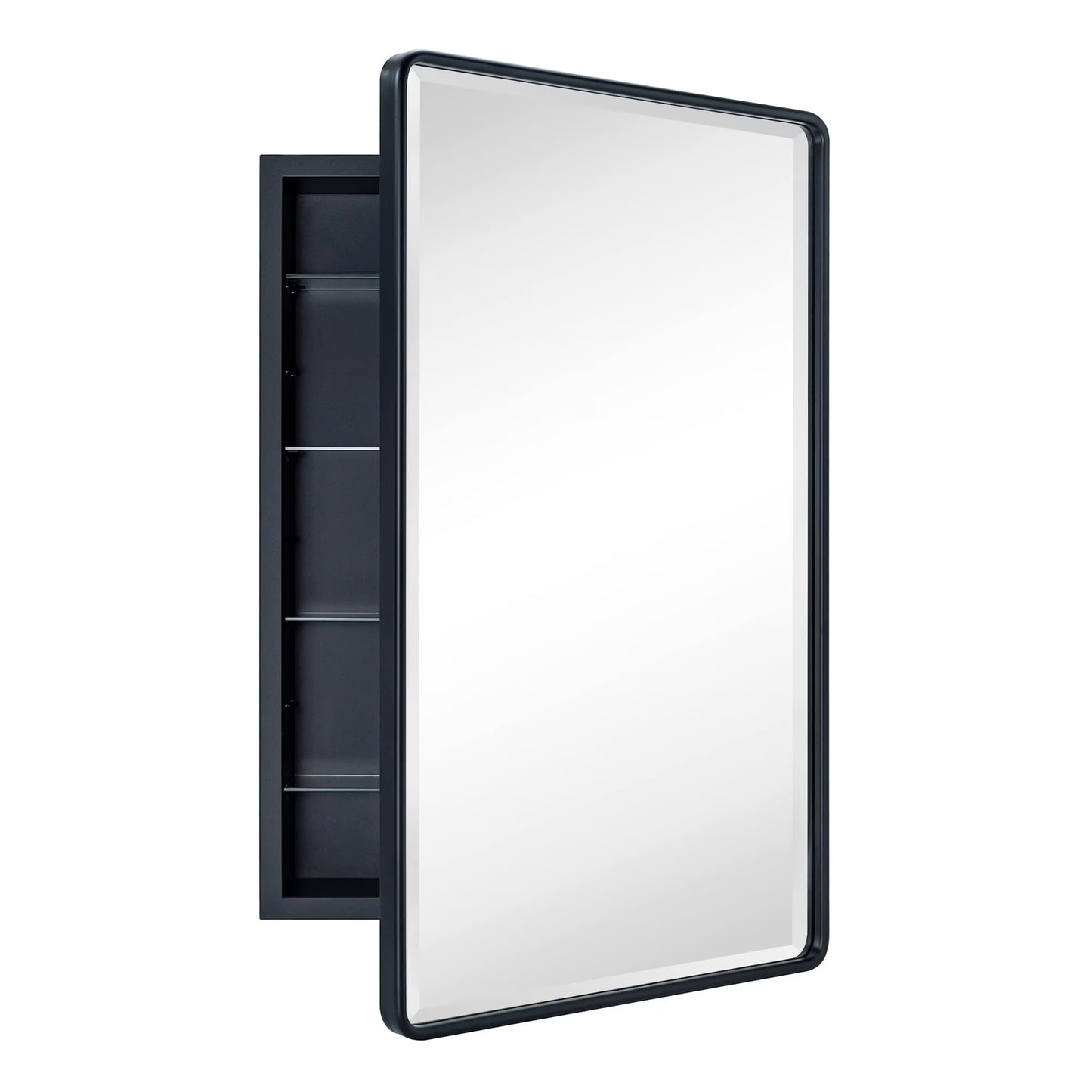 TEHOME Farmhouse Recessed Metal Bathroom Medicine Cabinets with Mirror 24" x 16" - Rubbed Bronze