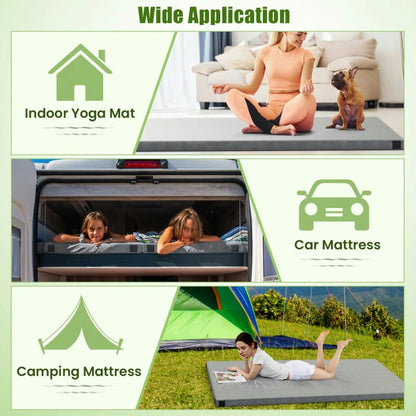 Spaco Indoor Outdoor Sleeping Mat with High Density Foam Cushion and Carrying Bag, Air Mattresses & Sleeping Bags for Outdoor as Garden, Yard, Gary
