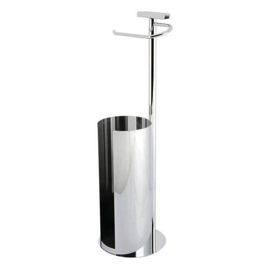Kingston Brass Continental Freestanding Toilet Paper Holder with Roll Storage and Phone Stand Polished Chrome
