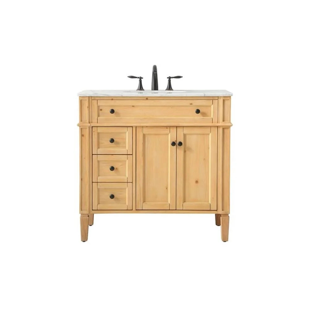 Elegant Kitchen and Bath 36 Inch Single Bathroom Vanity In Natural Wood