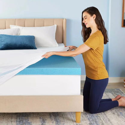 Serta 3" Cool Nights Gel Memory Foam Mattress Topper King