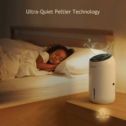 Dehumidifiers, Linskin 720 Sq. Ft. Dehumidifier for Home and Basement, 57oz(1700ml) Quiet Dehumidifiers with Drain Hose, 2 Working Modes, Auto Shut Off - Small Dehumidifier for Bathroom, Bedroom, RV