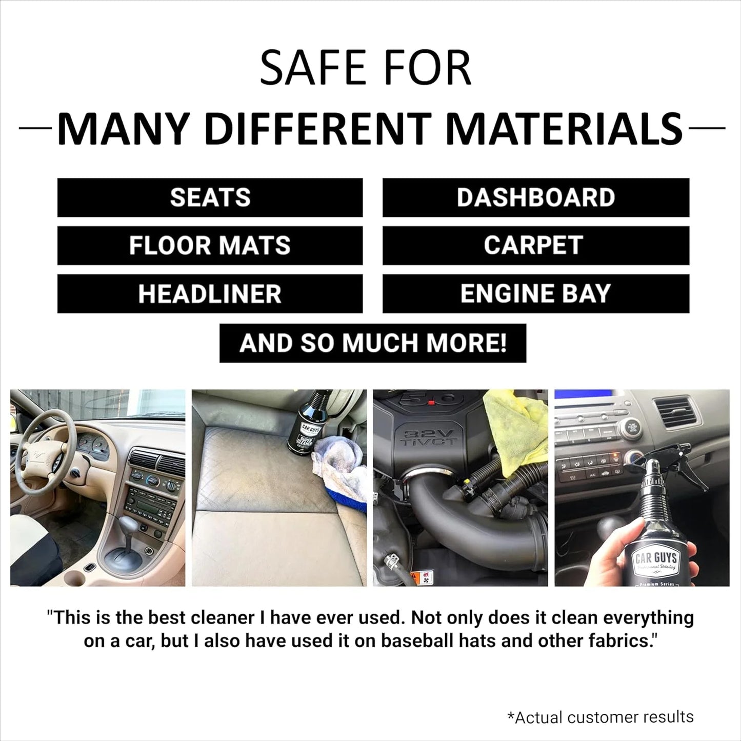 Super Cleaner | Effective Car Interior Cleaner | Leather Car Seat Cleaner | Stain Remover for Carpet, Upholstery, Fabric, and Much More! | 18 Oz Kit with Microfiber Towel