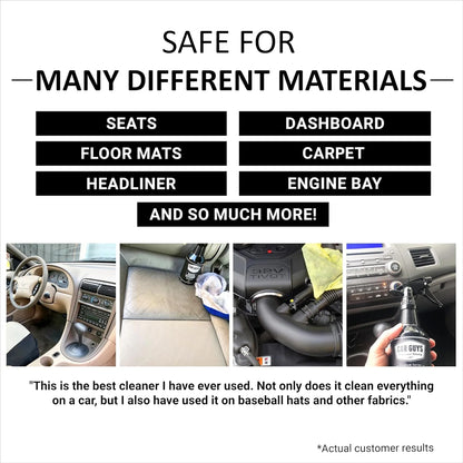 Super Cleaner | Effective Car Interior Cleaner | Leather Car Seat Cleaner | Stain Remover for Carpet, Upholstery, Fabric, and Much More! | 18 Oz Kit with Microfiber Towel