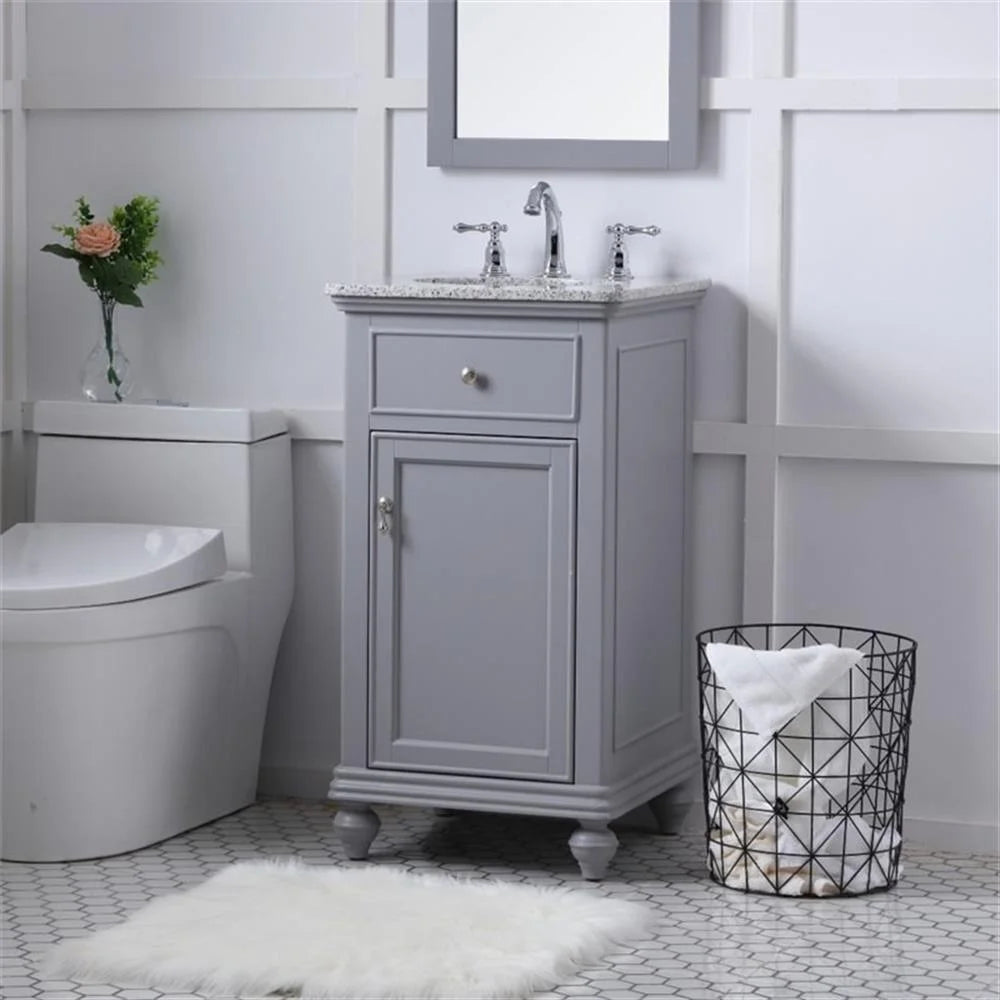 19 inch single bathroom vanity in vintage mint