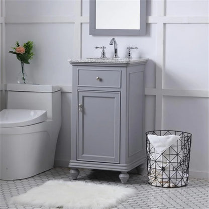 19 inch single bathroom vanity in vintage mint