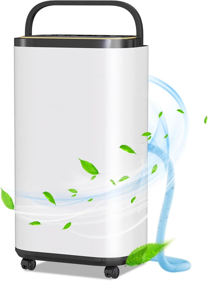 Dehumidifier with Drain Hose for Auto or Manual Drainage, 2000 Sq.Ft Energy Star Dehumidifiers for Basement Home Bedroom Large Room Bathroom, 30 Pints Dehumidification Capacity