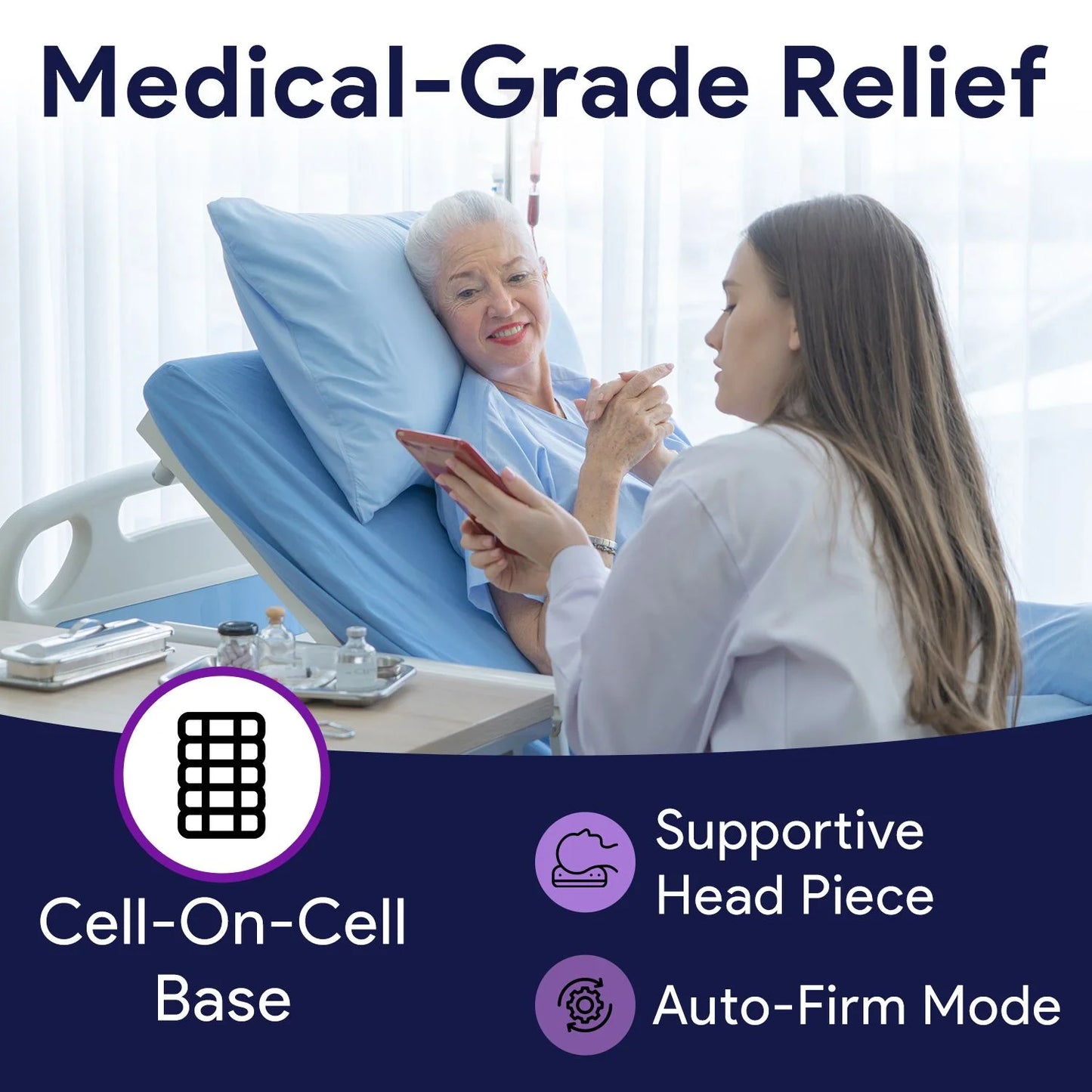 Proheal Bariatric Low Air Loss Alternating Pressure Air Mattress with Pump & Side Air Bolsters - Stages I-IV 36° x 80° x 8/11"