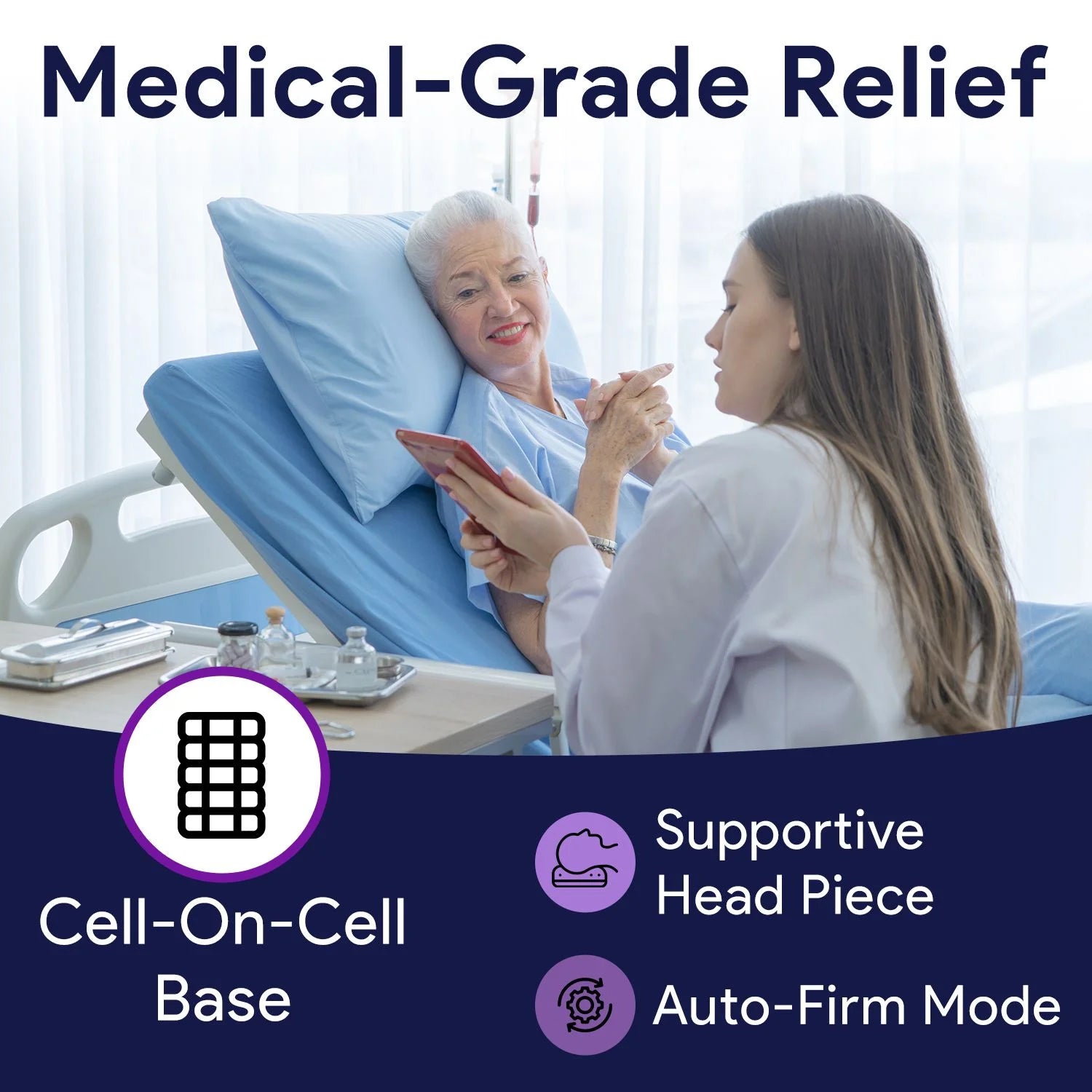Proheal Bariatric Low Air Loss Alternating Pressure Air Mattress with Pump & Side Air Bolsters - Stages I-IV 36° x 80° x 8/11"