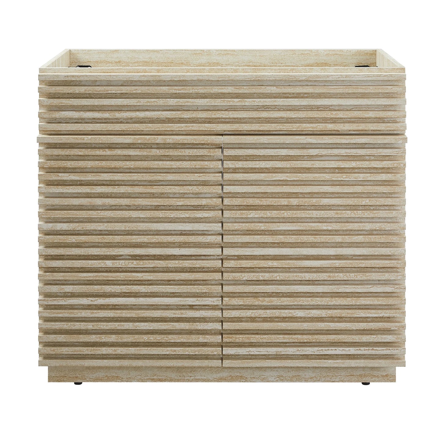 Modway Render 36" Faux Travertine Bathroom Vanity Cabinet (Sink Not Included) in Travertine