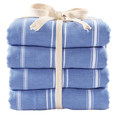 Cacala Turkish Beach Towel 100% Cotton, Set of 4, Sand-Free and Quick-Drying Perfect as an Extra Large Travel Towel, Beach Accessory, or Gift for Beach Lovers, 39° x 70°