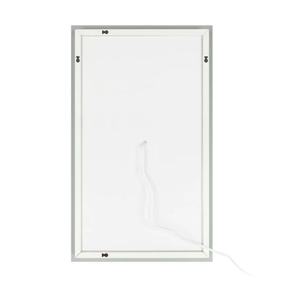 Zimtown Touch LED Bathroom Mirror Rectangle Light Strip Lighted Mirror 32x24 Silver