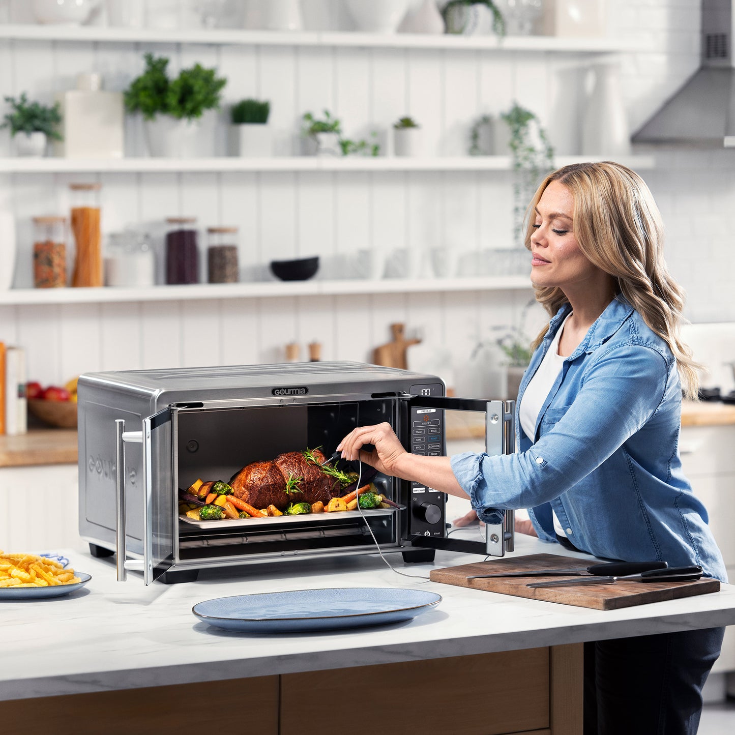 Gourmia XL 45 Quart Digital Countertop Oven with Air Fry and Temperature Probe