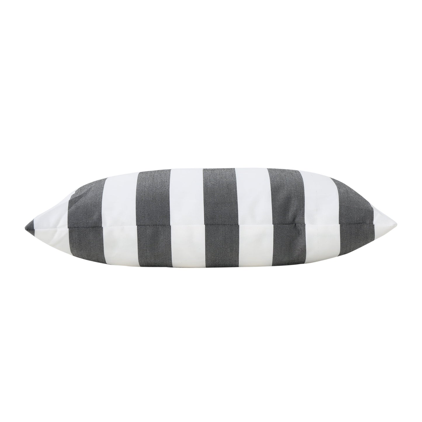 GDF Studio La Mesa Indoor Water Resistant Rectangular Throw Pillow, Black Striped
