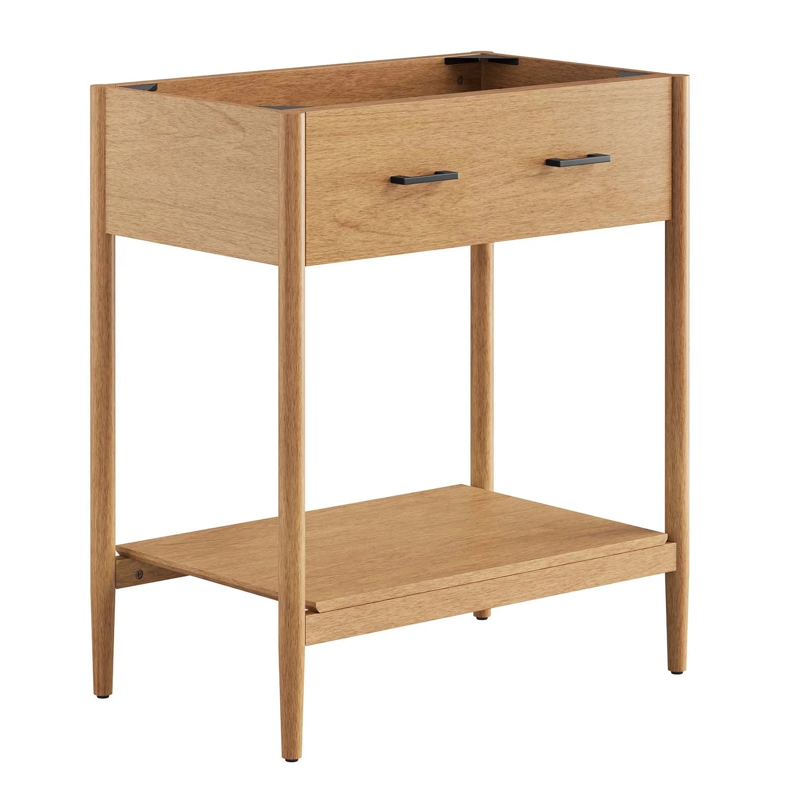 Modway Zaire 30" Bathroom Vanity Cabinet (Sink Basin Not Included) in Walnut