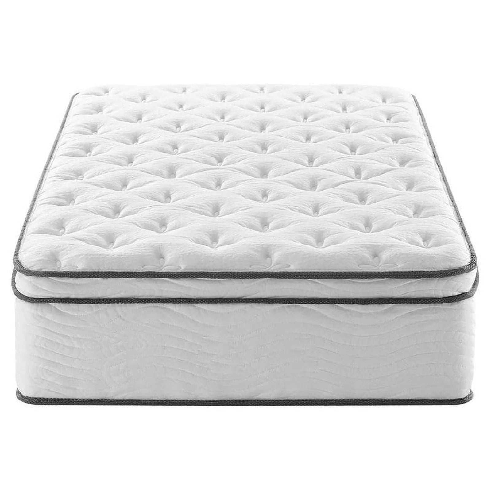 Allora 14" Twin Quilted Innerspring Mattress in White