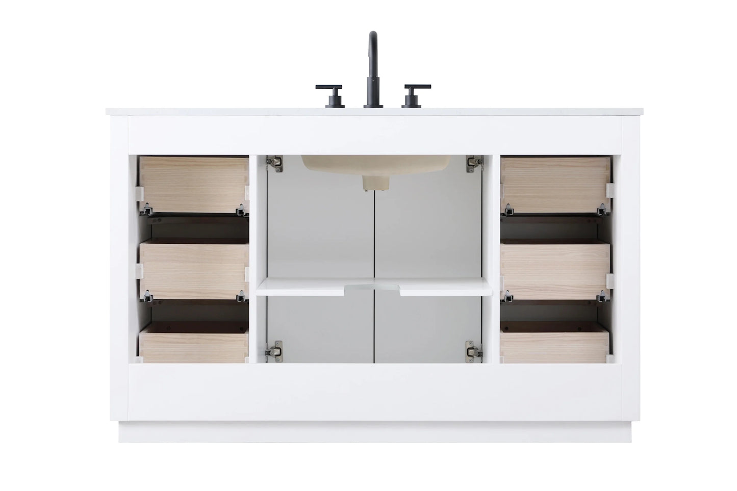 Elegant Kitchen and Bath 54 inch Single Bathroom Vanity in Hazel Oak