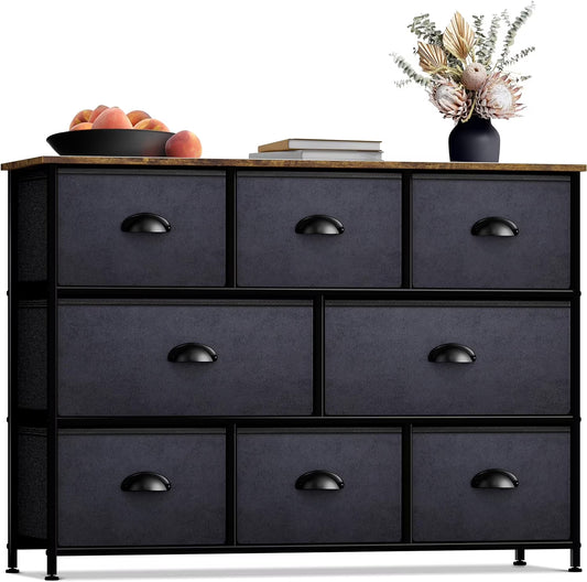 Sorbus Portable Drawer Organizers for Clothes, Blankets, Linens, Toys, Rustic Black