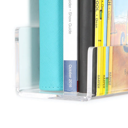 NIUBEE 2 -Packs Kids Acrylic Floating Bookshelf 36 Inch, Christmas Decor, Clear Bathroom Wall Floating Shelves, Invisible Wall Bookshelves Ledge Book Shelf, 50% Thicker with Free Screwdriver
