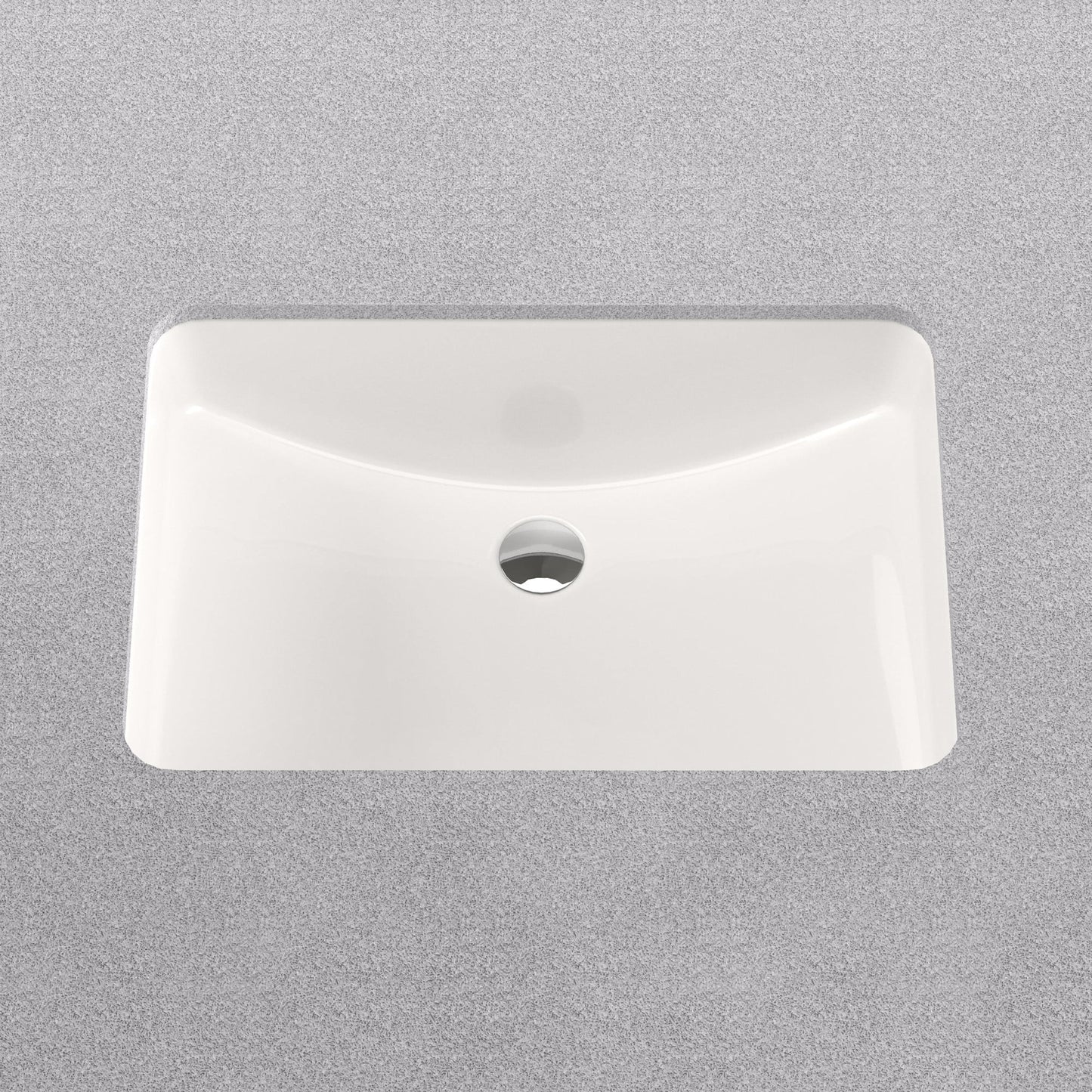 ProFlo PF2114UA Rectangular Vitreous China Undermount Bathroom Sink with Overflow