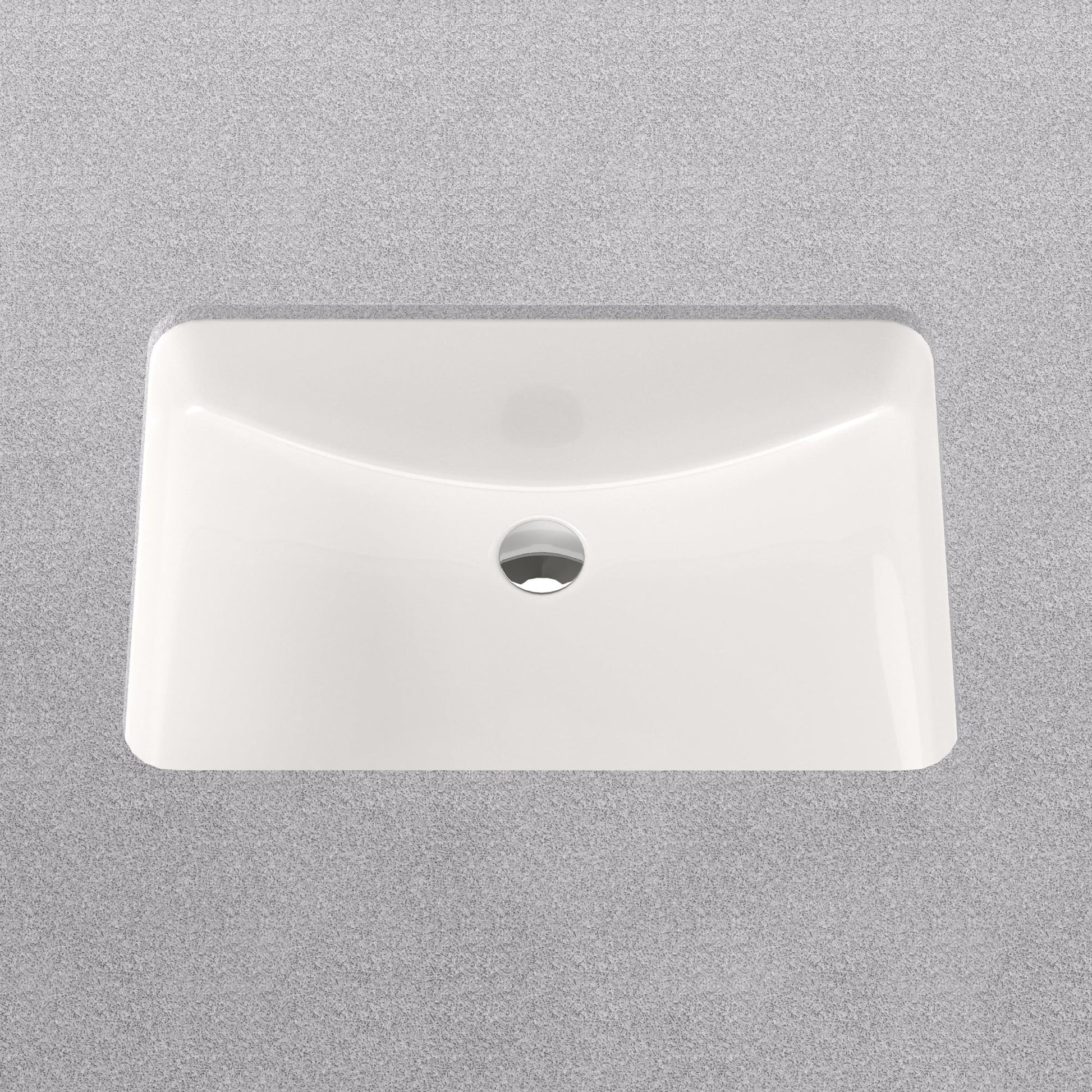 ProFlo PF2114UA Rectangular Vitreous China Undermount Bathroom Sink with Overflow