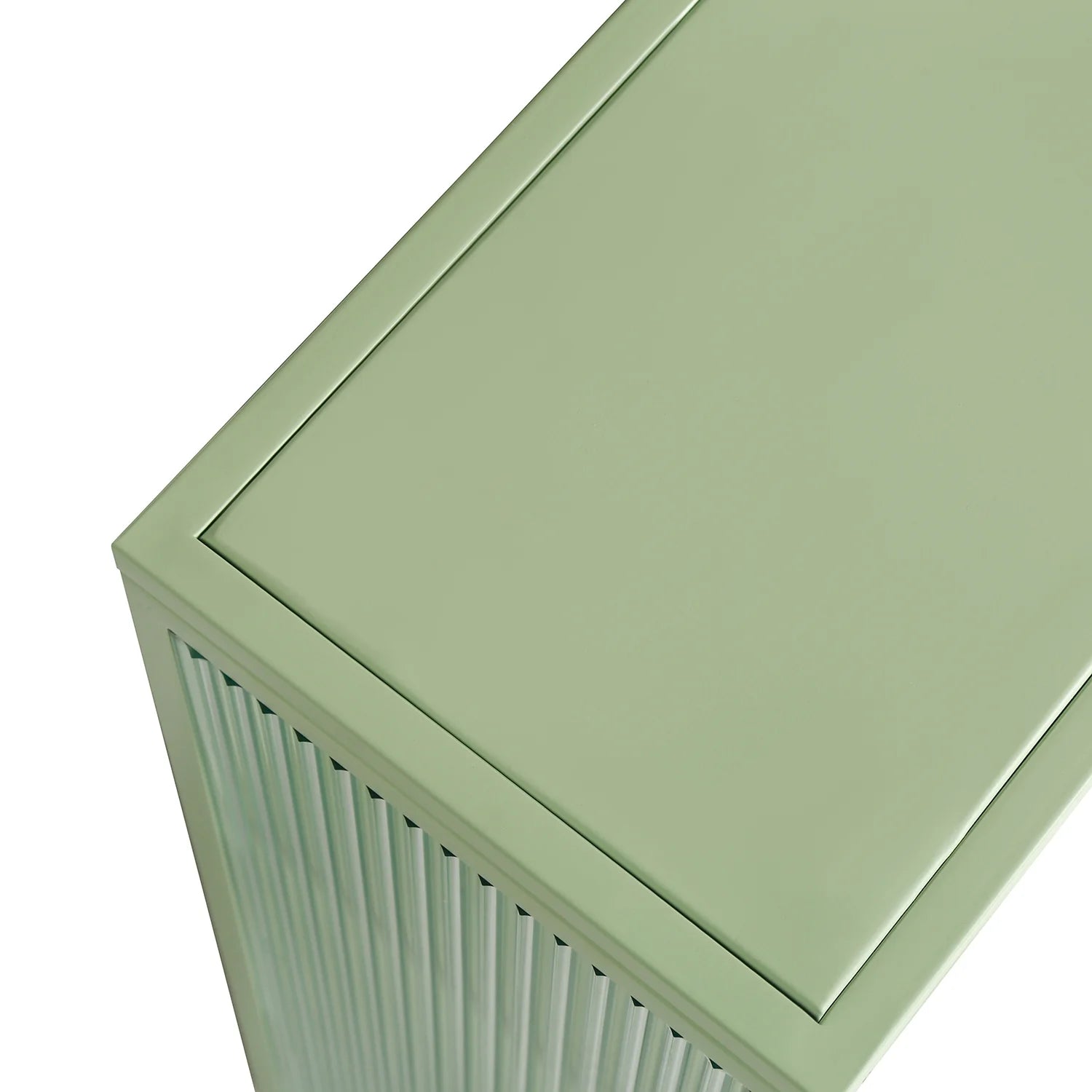 Royard Oaktree Metal Wall Cabinet with Glass Doors 3-Tier Wall Mounted Storage Cabinet with Detachable Shelves Modern Medicine Cabinet for Kitchen Bathroom Living Room, Mint Green