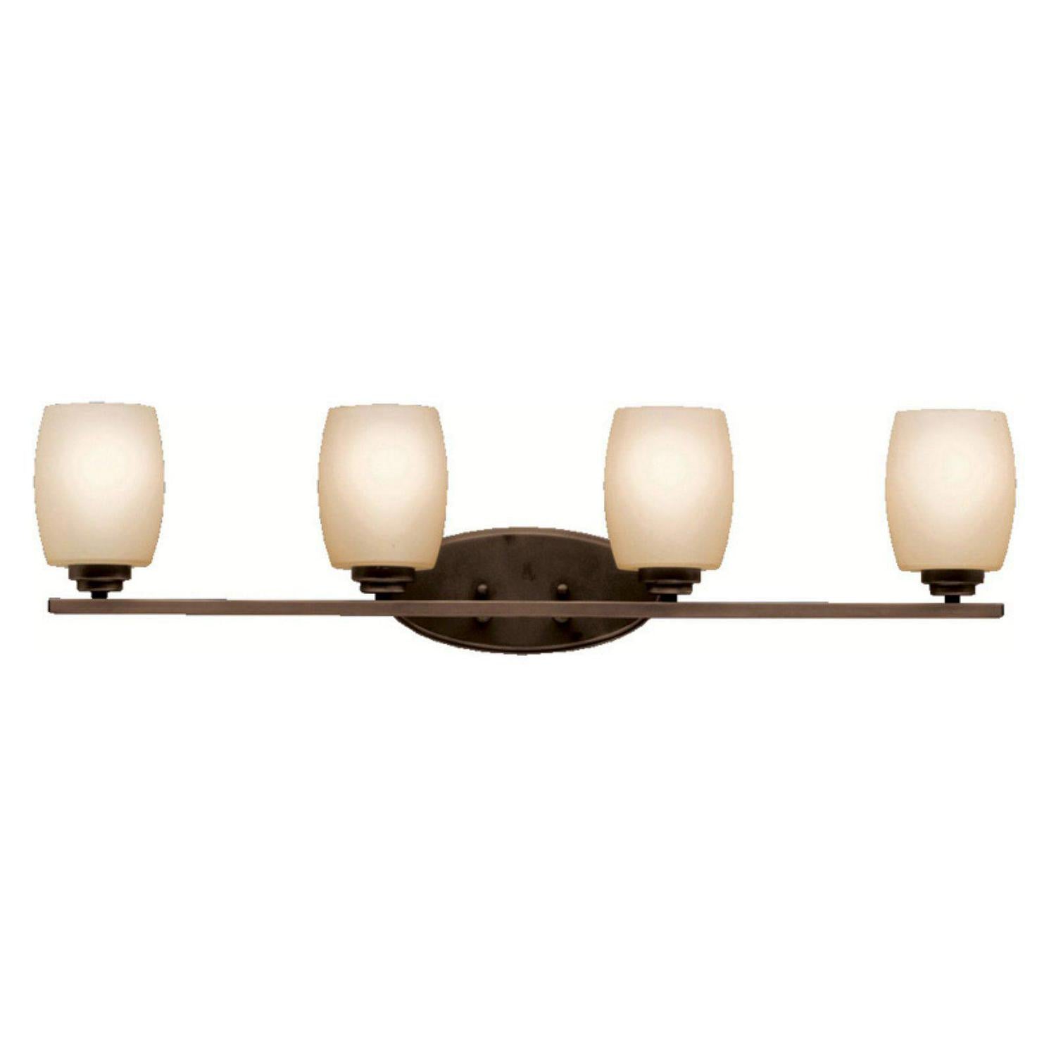 4 Light Bath Vanity Approved For Damp Locations With Contemporary Inspirations 9.25 Inches Tall By 33.75 Inches Wide-Chrome Finish-Incandescent
