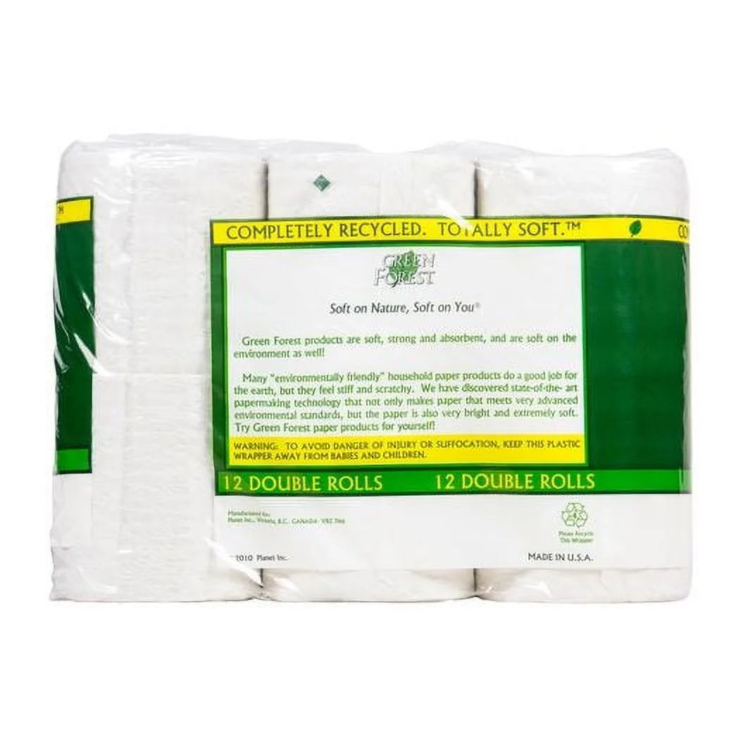 Green Forest Bathroom Tissue, 352 ct 2 ply, (12 Roll/Pack) Recycled-4 x 12 rolls