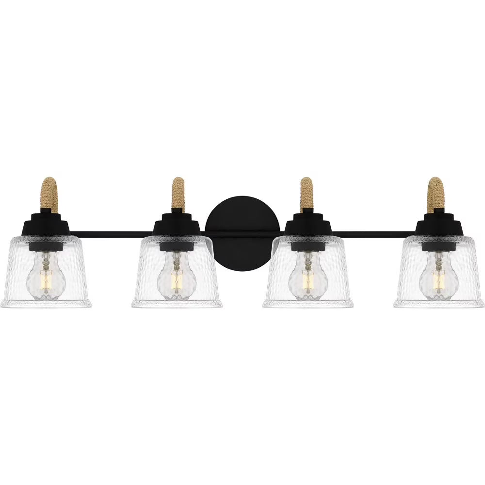 SEB8631MBK-Quoizel Lighting-Seabreeze - 4 Light Bath Vanity In Coastal Style-8.25 Inches Tall and 31 Inches Wide