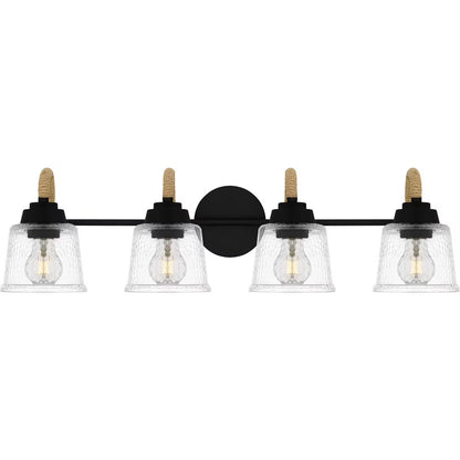 SEB8631MBK-Quoizel Lighting-Seabreeze - 4 Light Bath Vanity In Coastal Style-8.25 Inches Tall and 31 Inches Wide