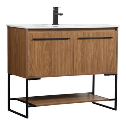 Elegant Kitchen and Bath 40 Inch Single Bathroom Vanity In Blue