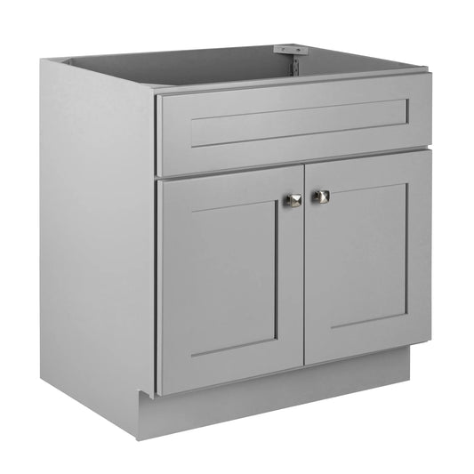Design House Brookings 30" Ready to Assemble Solid Wood Bathroom Vanity, Sherwin Williams Gray