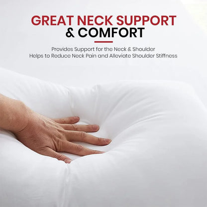 Ryotei Gel Fiber King Pillows Bulk (20x36) 12 Pack - Extra Soft Down Alternative Hotel Bed Pillows - 100% Cotton T-235 Cover, Washable, Hypoallergenic & Durable Pillows for Hotels, Resorts & AirBnB