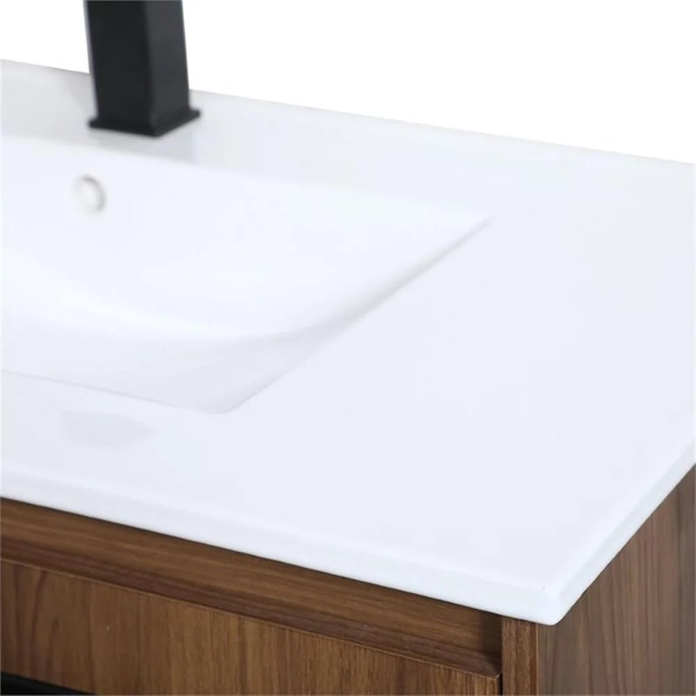 Elegant Kitchen and Bath 36 Inch Single Bathroom Vanity In Walnut Brown