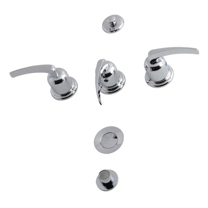 Kingston Brass KB6327EFL Centurion Three-Handle Bidet Faucet with Brass Pop-Up, Brushed Brass