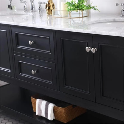 Elegant Kitchen and Bath 72 in. double sink bathroom vanity set in Black
